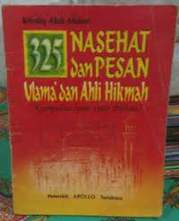 Image of 325 Nasehat dan Pesan Ulama' dan Ahli Hikmah